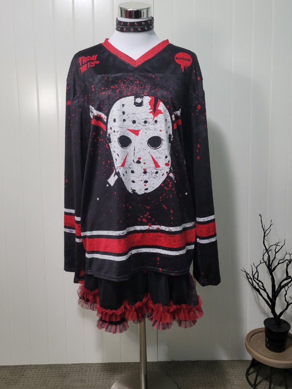 BlackMilk Jason Voorhees Friday 13th Horror Goth Grunge Goalie Hockey Jersey M - Picture 11 of 16